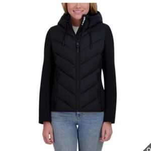 DKNY Women's mixed Media Jacket